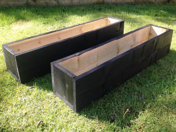 hanging planter boxes for railing Outsunny Self-Watering Railing Planter Box, 20" Garden Pots Set