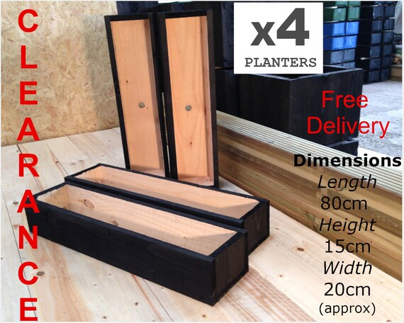 Clearance Sale 4 X Large GARDEN WINDOW BOX Planters Painted