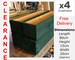 Clearance Sale - 4 x Large GARDEN / WINDOW BOX Planters - Painted Cuprinol Forest Green (While stocks Last!) 