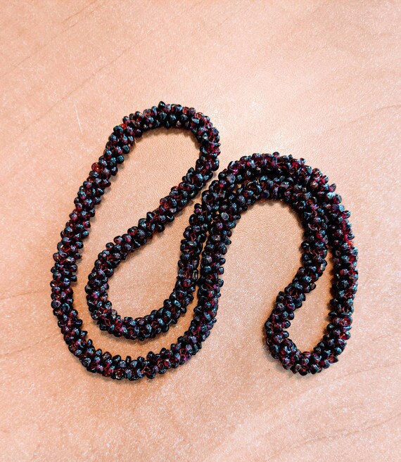 Vintage Handmade Textured Genuine GARNET Spiral N… - image 3