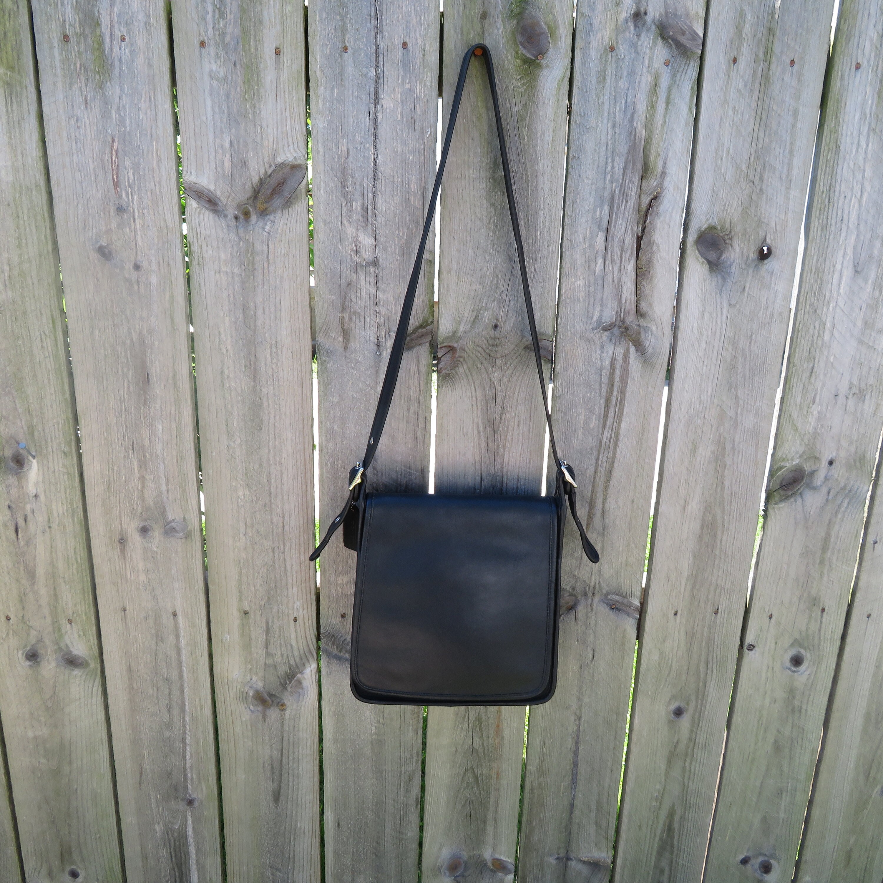 Vintage Coach Black Leather Crossbody Shoulder Bag - Etsy