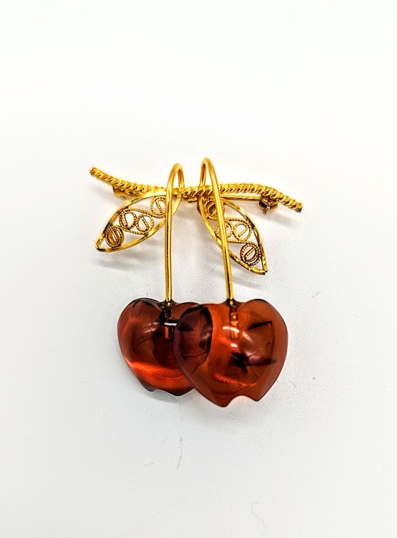 Vintage Amber Guild 12k Gold Filled Amber Double C