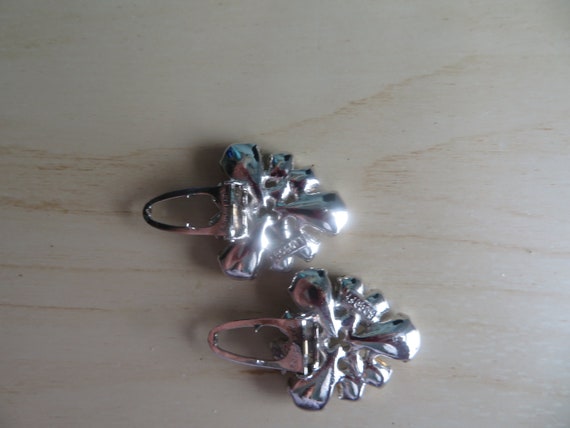 Vintage Clear Rhinestone Signed BOGOFF Dress Clip… - image 4