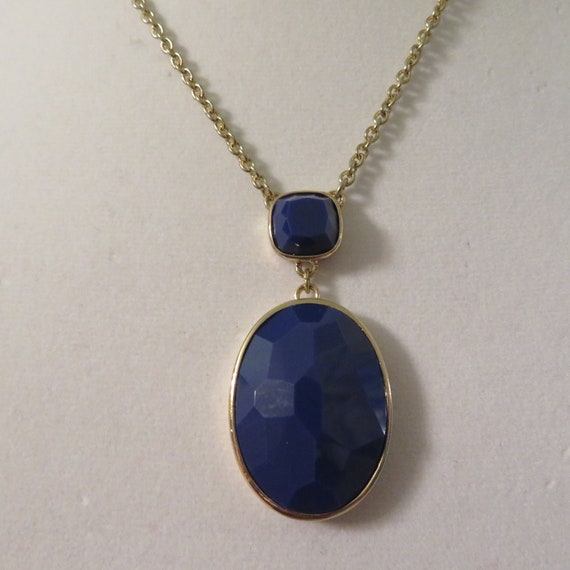 Vintage Liz Claiborne Blue Pendants on 