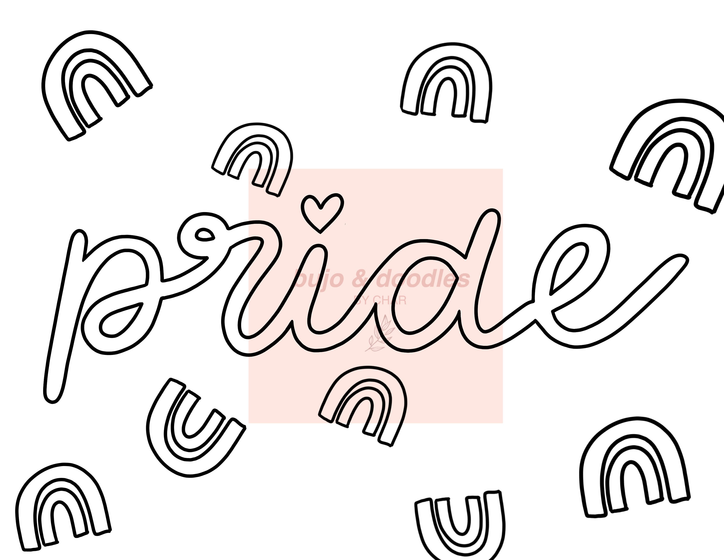 Pride Colouring Pages