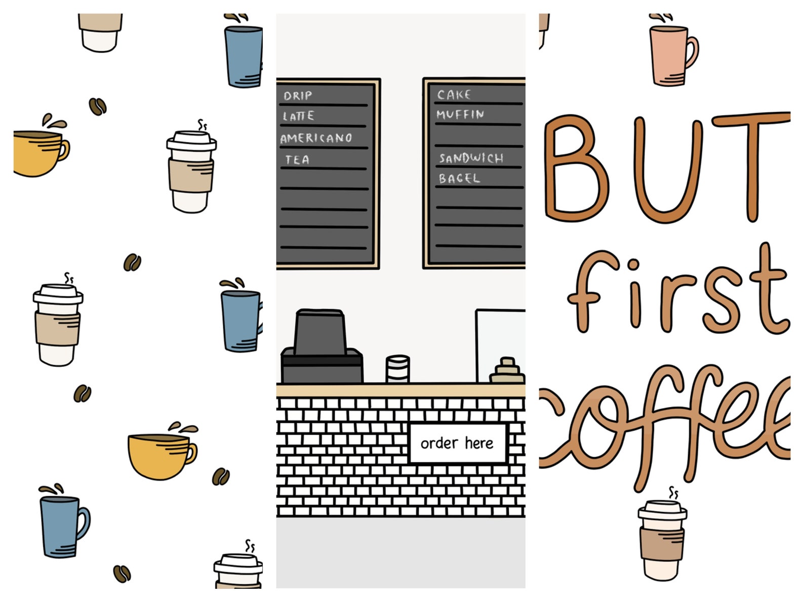 Coffee Shop Coloring Page Pack Digital Download Coloring | Etsy