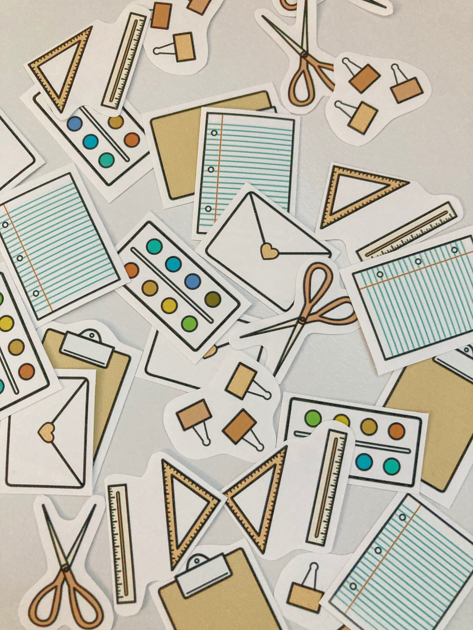 Stationary Stickers Office Supplies Bullet Journal Matte Etsy