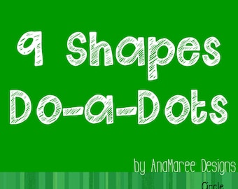 Homeschool Printable: Do-a-dot shapes, set of 9