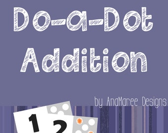 Homeschool Printable: Do-a-dot addition, math worksheets