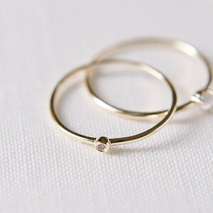 Delicate Jewelry HONEYCAT Mood Ring in Gold Rose Gold or Silver Minimalist