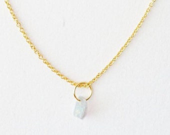 Honeycat Wishing Crystal Necklace | Minimalist, Delicate Jewelry | Gold, Rose Gold, or Silver