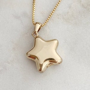 Polly Pocket Star Locket Charm Necklace in Gold, Rose Gold, or Silver