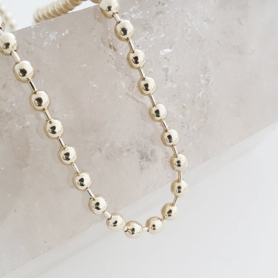 Mercury Ball Chain Necklace in Gold, Rose Gold, or Silver 