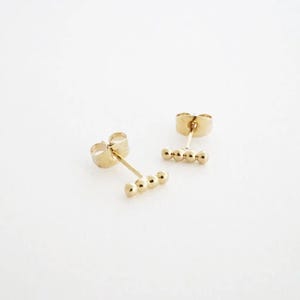 Paige Beaded Studs - Final Sale in Gold, Silver, Rose Gold | Dainty Minimalist Everyday Gift Jewelry |  Honeycat
