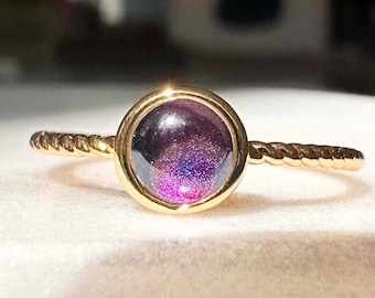 Tiny Twist Color Changing Mood Ring in Gold, Silver, Rose Gold | Size 5, 6, 7, 8, 9, 10 | Unique Gift | Honeycat
