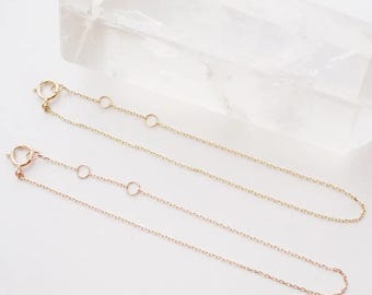 14k Gold Whisper Thin Chain Bracelet, Dainty Minimalist Jewelry