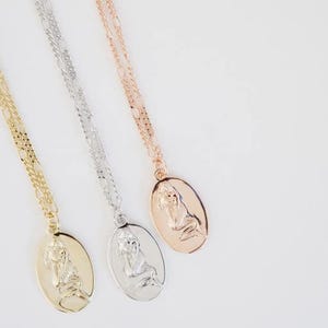 Sirena Mermaid Pendant Necklace in Gold, Silver, Rose Gold | Dainty Minimalist Everyday Gift Jewelry |  Honeycat