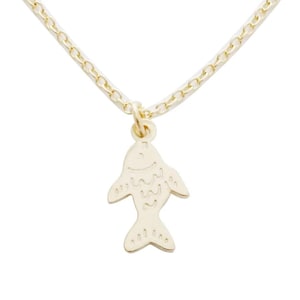 Magic Charm Taiyaki Fish Necklace in Gold, Silver, Rose Gold | Dainty Minimalist Everyday Gift Jewelry |  Honeycat