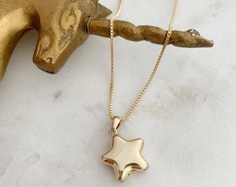 Polly Pocket inspired Star Photo Locket Charm Pendant Necklace in Gold, Rose Gold, or Silver
