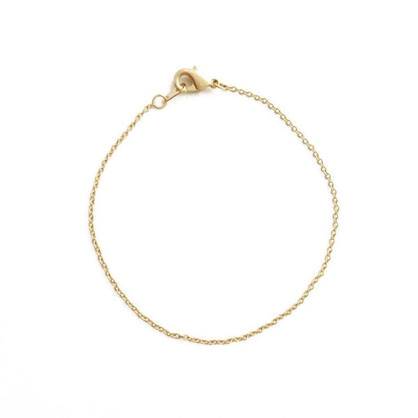 Whisper Thin Chain Bracelet   Minimalist, Delicate Jewelry   Gold, Rose Gold, or Silver by HONEYCAT