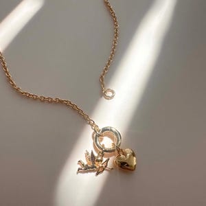 Charm Holder Necklace, Charm Enhancer Necklace, Gold or Silver (holds multiple charms) - Honeycat