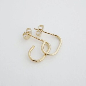 Paulette Oblong Hoops in Gold, Silver, Rose Gold | Dainty Minimalist Everyday Gift Jewelry |  Honeycat