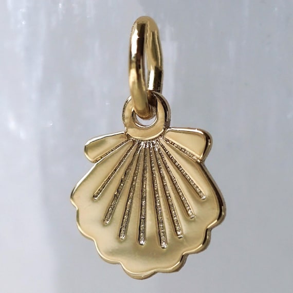Tiny Shell Charm in Gold, Rose Gold, and Silver