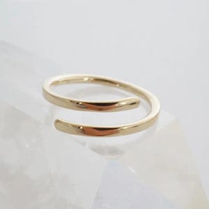Goudsbloemwikkelring, minimalistisch goud, zilver, roségoud