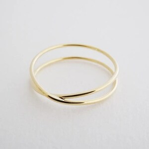 Crossover X Ring - Final Sale in Gold, Silver, Rose Gold | Dainty Minimalist Everyday Gift Jewelry |  Honeycat