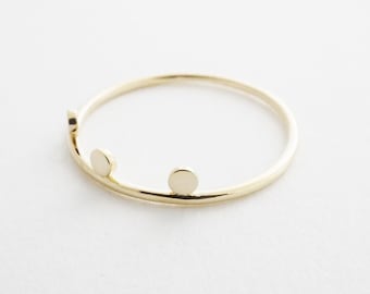 Morse Code Ring Minimalist, zarter Schmuck Gold, Rose Gold oder Silber von HONEYCAT Größe 53, 6, 7, 8