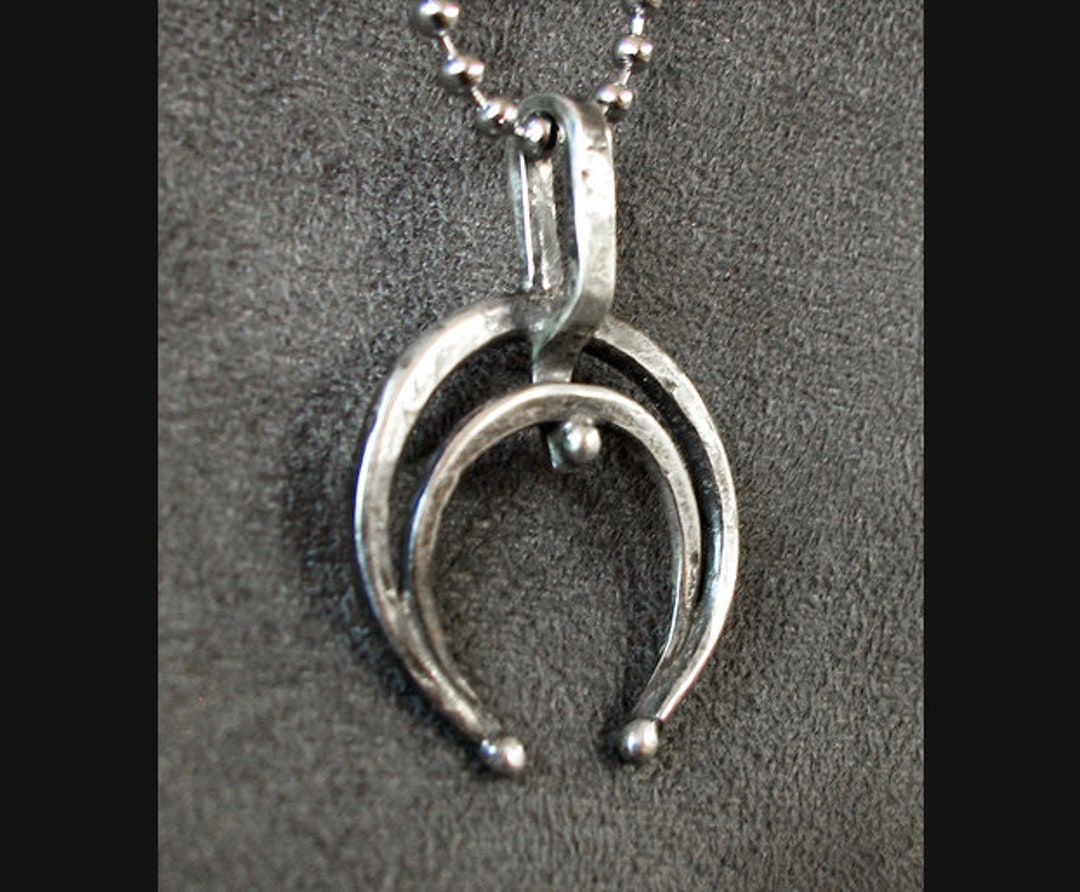 Sterling Silver Medium Double Cresent Naja Pendant item 431 Evil Eye ...