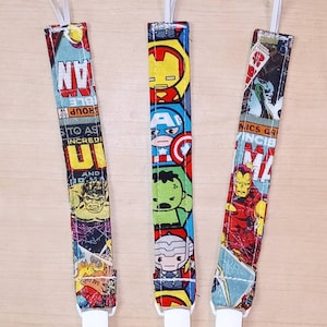 Avengers Baby Pacifier Clips. Handmade. Sold separately or as a set.