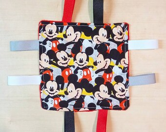 6 x6 Crinkle Mickey Tag ribbon toys . Handmade.