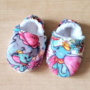 Dumbo Inspired Baby Booties. Size newborn to US 6