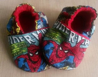 Superhero Baby Booties. Size newborn to US 6.