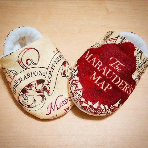 Harry Potter inspired Baby Booties. Newborn to size US 7