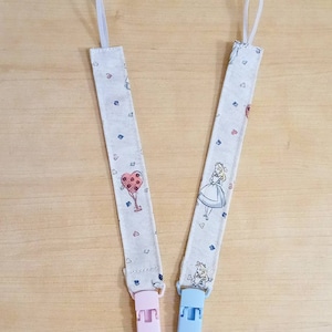 Alice in Wonderland Inspired Baby Pacifier Clips. Handmade.