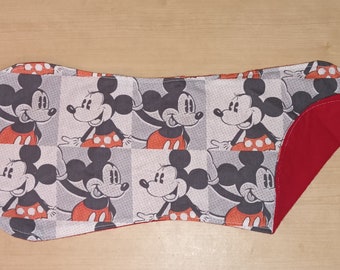 Mickey inspired Baby Burp cloth. Handmade.