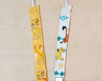 Lion King Inspired Pacifier Clips. Handmade.