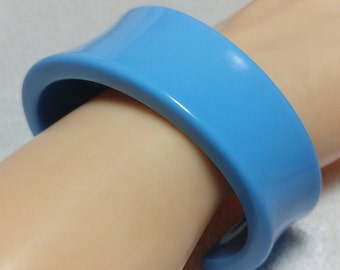 Vintage Asymmetrical Blue Bangle Bracelet Cuff