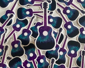 Naklejka z gitarą Northern Lights