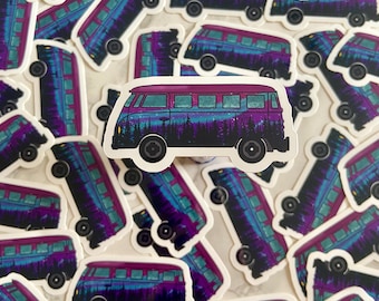 Naklejka na kampera o północy