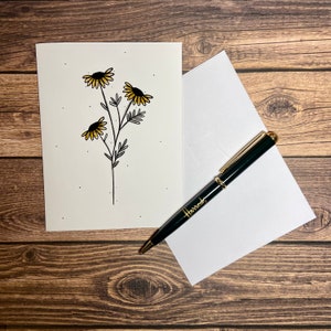 Carte de vœux vierge Marguerite rustique