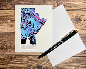 Pusta kartka z pozdrowieniami Polar Borealis