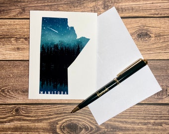 Pusta kartka z pozdrowieniami Spadająca gwiazda