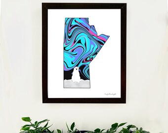 Niedźwiedź polarny Aurora Print