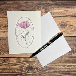 Blank Greeting Card Rose of Beauty