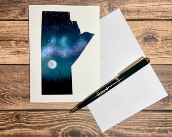 Pusta kartka z pozdrowieniami Północny księżyc