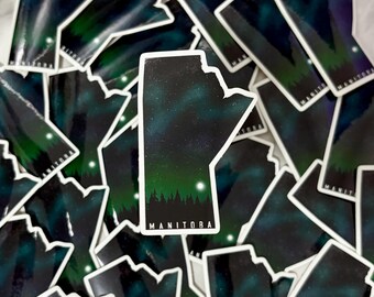 Naklejka zorzy polarnej w Manitobie