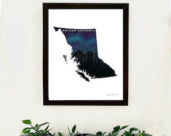 Nocny widok Kolumbii Brytyjskiej